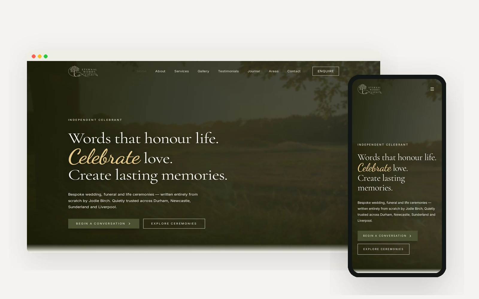 Eternal Words website by Social Sorted