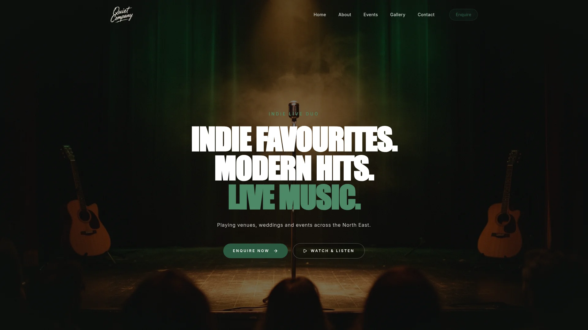 Quiet Company website by Social Sorted